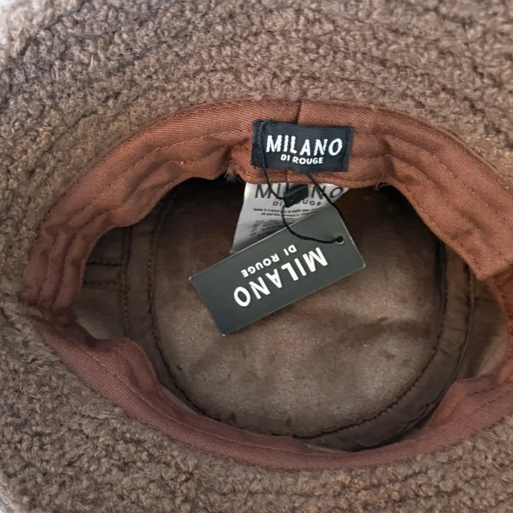Milano Di Rouge Chocolate Fleece Bucket Hat